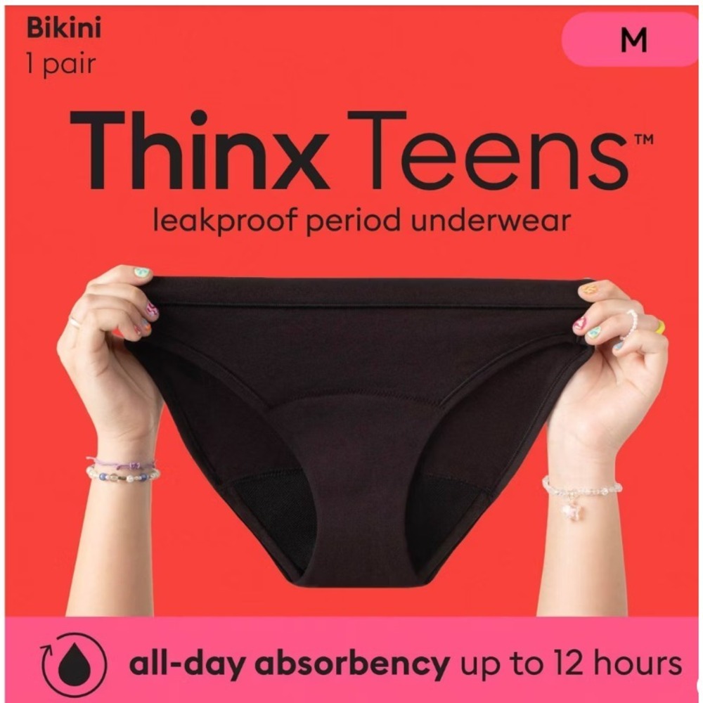 Thinx Teens Period Panties - 1 pair size medium - new in box